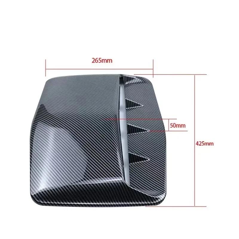 Universal Auto Luftauslass Haube Carbon Faser Motorhaube Basis Dekorative Abdeckung mit Band Außen Haube Auto Luft Intak Scoop Zubehör