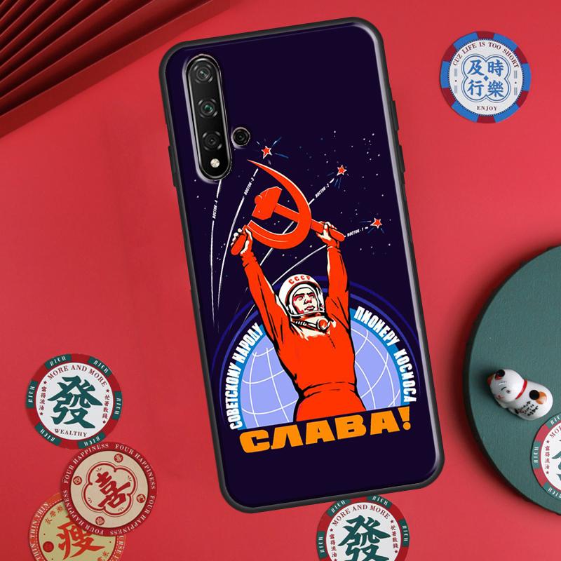 Red Soviet Union USSR Flag For Huawei P60 Pro P30 P40 Lite Nova 7i 8i 11i 12i 12s 10 9 SE Y90 Y60 Y70 Y72 Y61 Y91 Case