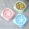 Non-Slip Pet Puppy Slow Feeder Plastic Dog Food Bowls Dog Puzzle Bowl for Healthy Eating Puppy Cat Slow Feeder Bowl Anti-Choking