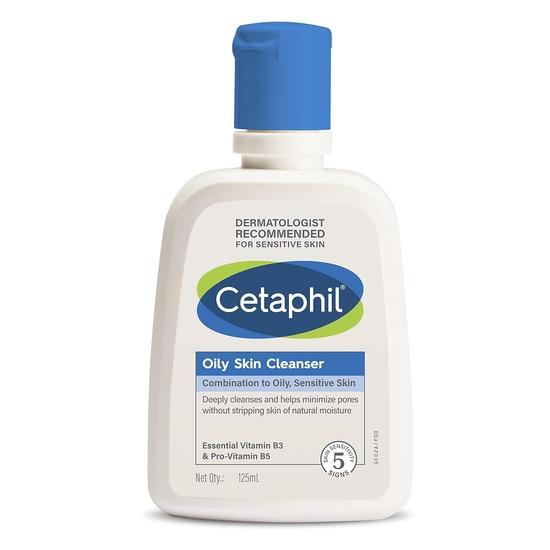 Cetaphil Oily Skin Cleanser, Daily Face Wash for Oily, Acne Prone Skin, Gentle Foaming, 125ml & Cetaphil Moisturising Cream for Face & Body, 80 Gm