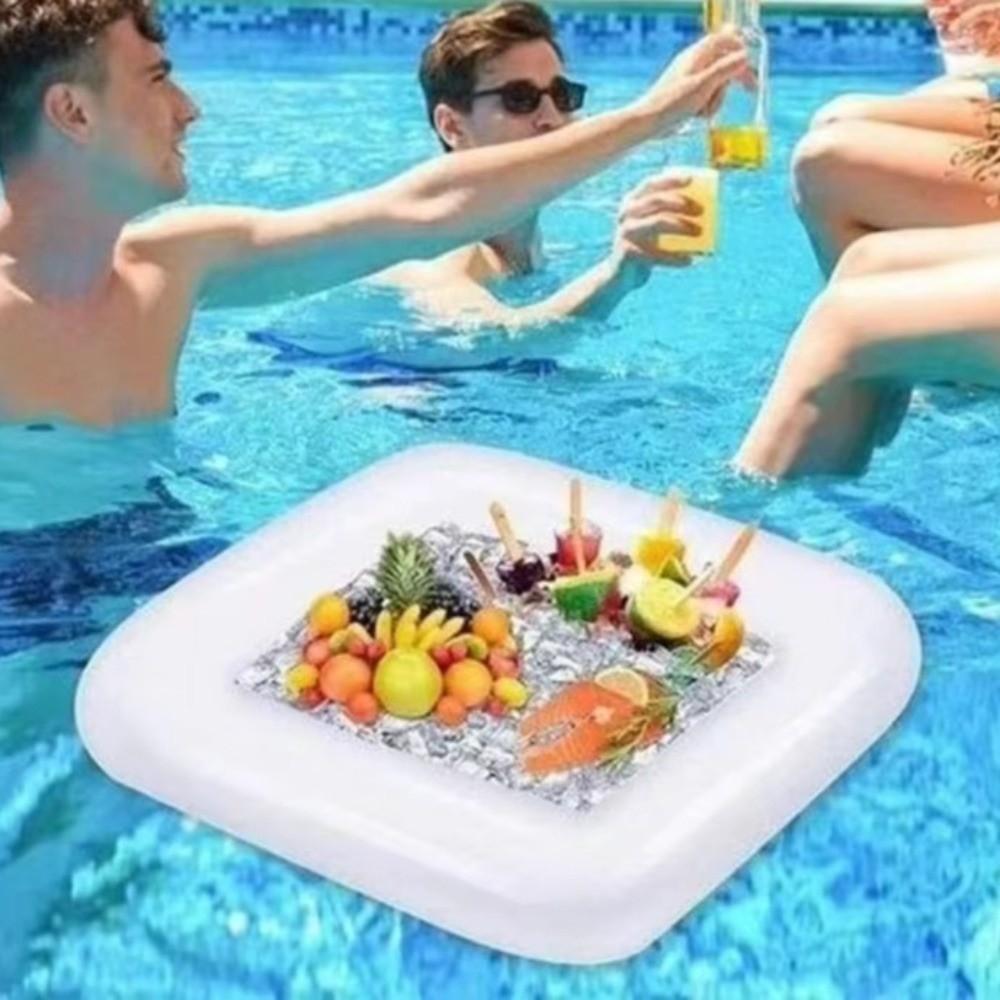 Multi-functional Inflatable Serving Bar PVC Pool Float Tray Inflatable Floating Tray Camping