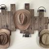 Cowboy Hat Holder 4X Cowboy Hat Organizer Storage Shelf With Hooks For Western Baseball Caps Heavy Duty Space Saving