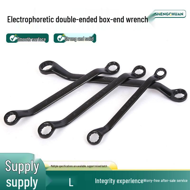 45 Steel Double-Ended Box-End Wrench for Auto Repair with Mirror Finish