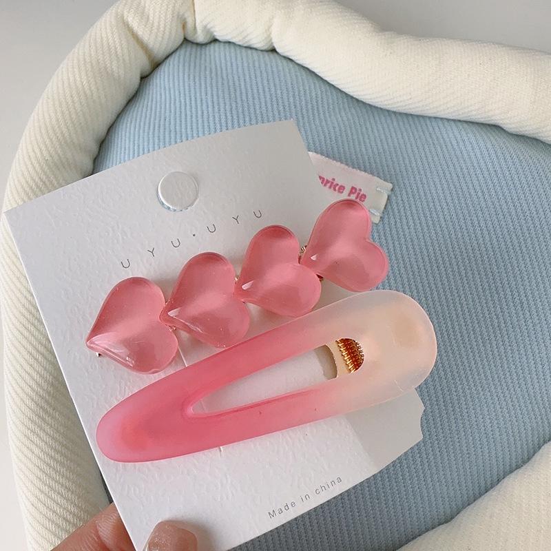 Pink Series Cute Bow Hair Clip for Girls - Small Duckbill Clip for Bangs