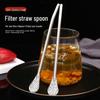 Dual-Purpose Stainless Steel Straw Spoon for Milk Tea