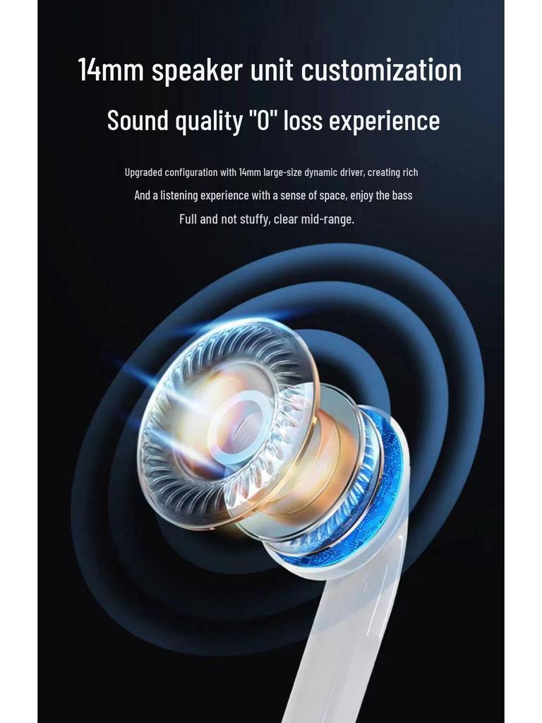 Pro6 Bluetooth Wireless TWS Headphones, 6th Gen, Noise Cancelling, Touch Controls, Ultra-Long Battery, Bluetooth 5.3 Dual Earbuds