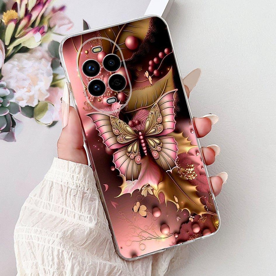 For Huawei Nova 13 Case Nova13 5G Cover BLK-AL80 Funda Popular Flower Butterfly Soft Clear Silicone Cases For Nova 13 Pro Bumper
