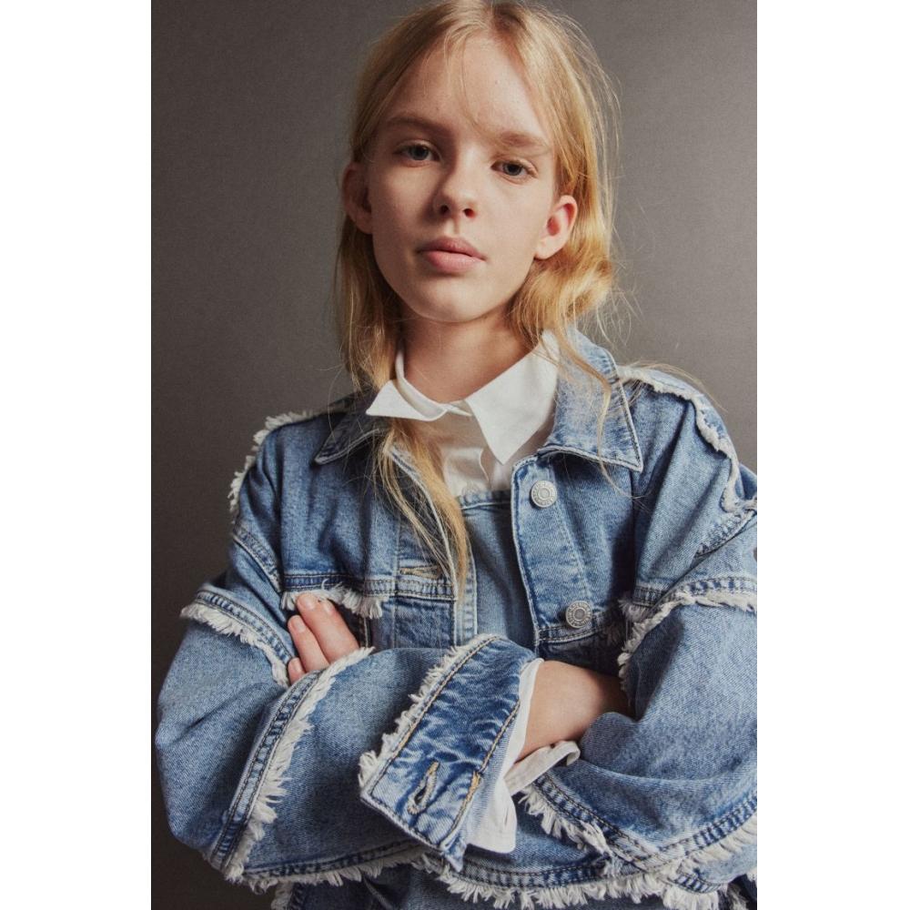 

Джинсовая куртка оверсайз HM Pray Edge Джинсовая синяя