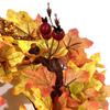 Simulation Christmas Wreath, Autumn Maple Leaf Pomegranate Berry Decorative Wreath Harvest Festival Home Window Ornament