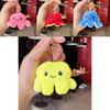 Reversible Octopus Plush Doll With Keyring And Pp Cotton Filling For Collection