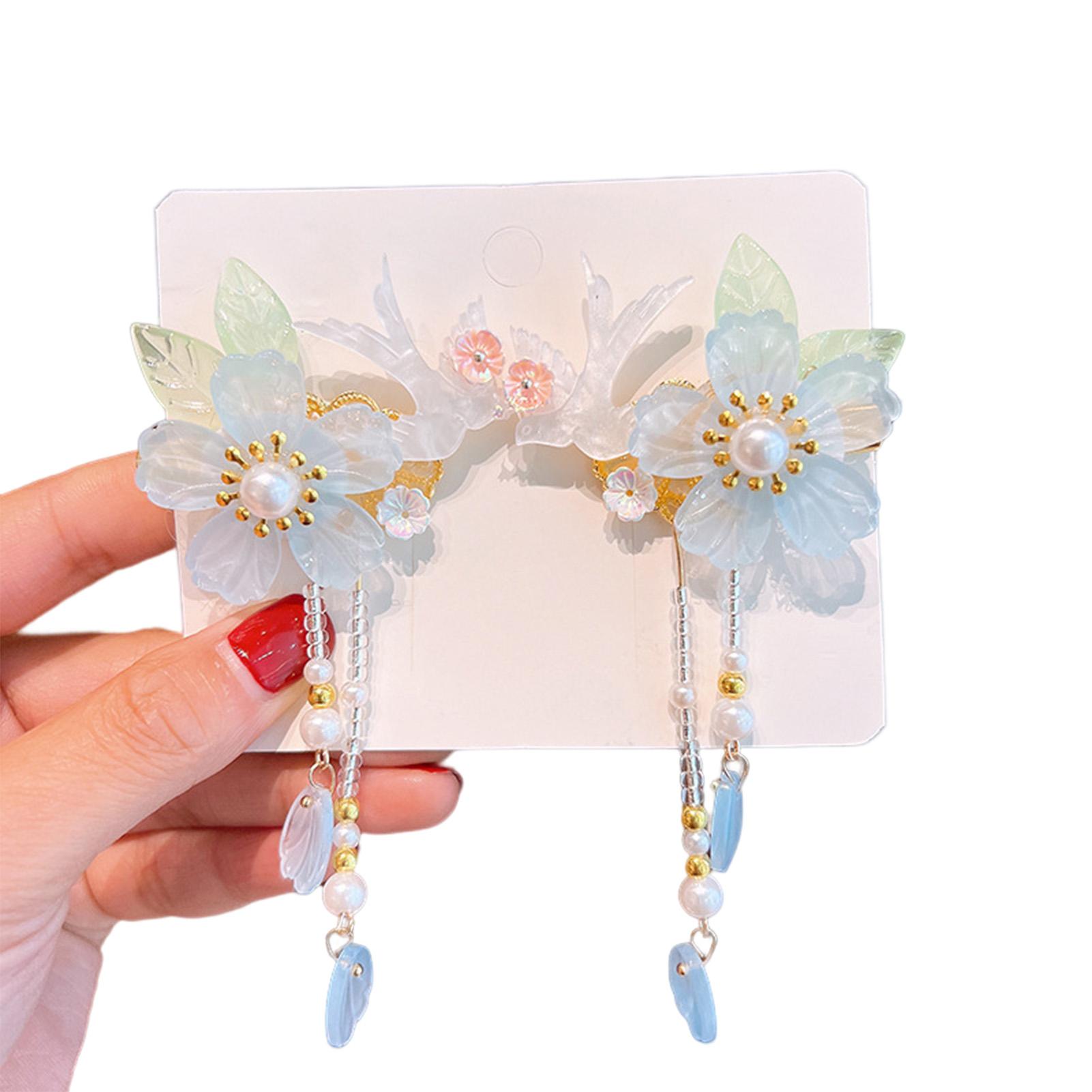 Ancient Style Tassel Hair Clips Alloy Hairpins for Women Hair Accessories Hanfu Headwear Tassel Hairpin Vintage Hair Decor
