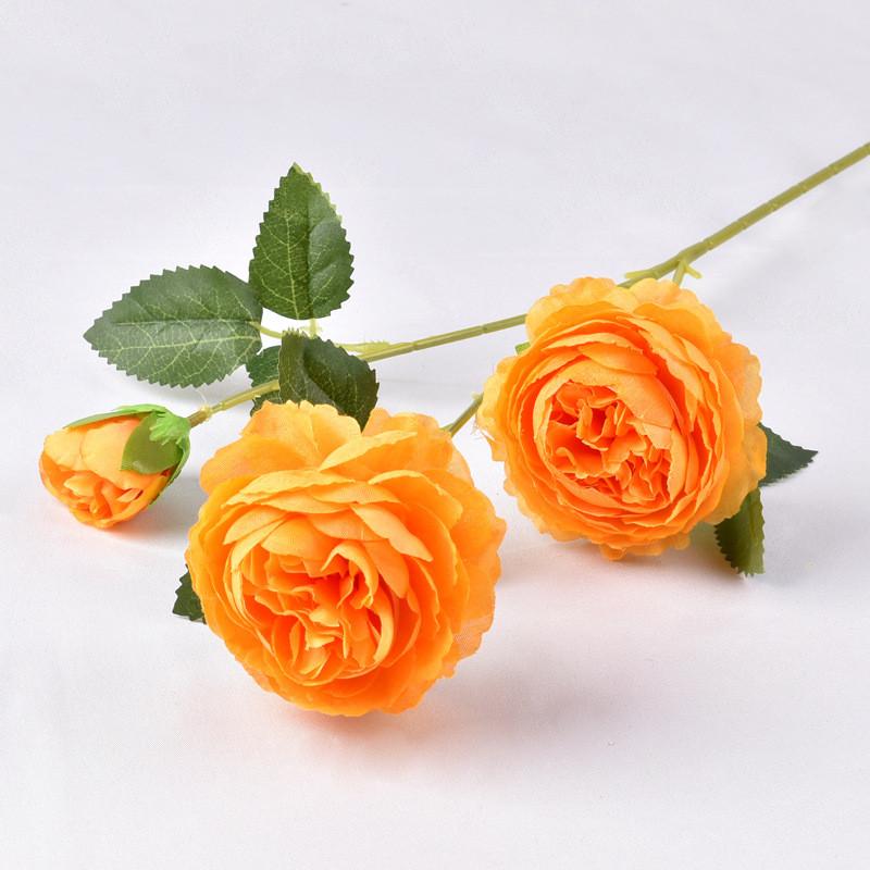 Western Ranunculus Asiaticus Faux Flower Arrangements With Embossed Craft For Event Decor