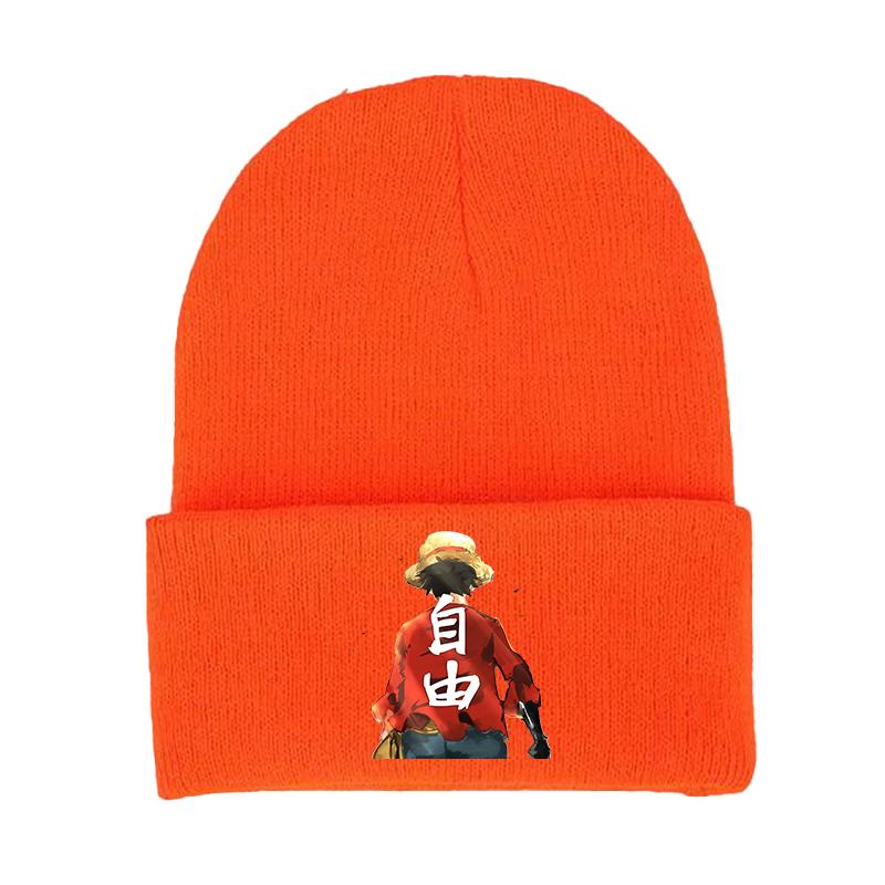 Janpanese Anime Winter Hats for Unisex Luffy New Beanies Knitted Hat Autumn Female Beanie Caps Warmer Bonnet Ladies Casual Cap