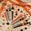 Customizable Stylus Pens 8PCS Halloween Beadable Pens, Assorted Acrylic Beads Decor, DIY Ballpoint Handcrafted Gifts for Best Friends Pen Set Holiday