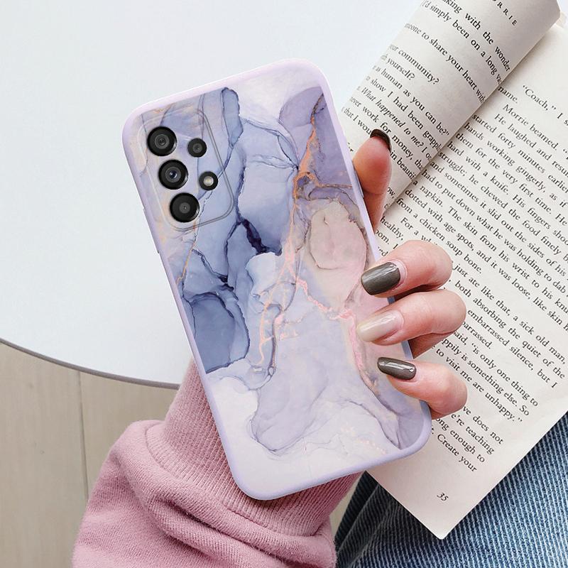 Case For Samsung Galaxy A53 5G A 53 Back Cover Protective Silicone Funda Fashion Marble Stone Texture Coque For Samsung A53 Capa