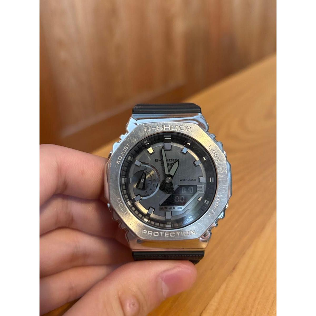 Used G-SHOCK GM-2100 Metal Covered Silver Black Watch