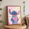Disney Stitch Holding Heart Gift Painting by Numbers Hand Filled Drawing Art Kit Home Decor