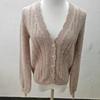 2025 Spring Xu Ruohan & Shen Xifan V-Neck Fluffy Knit Cardigan - Women's Cozy Style Top