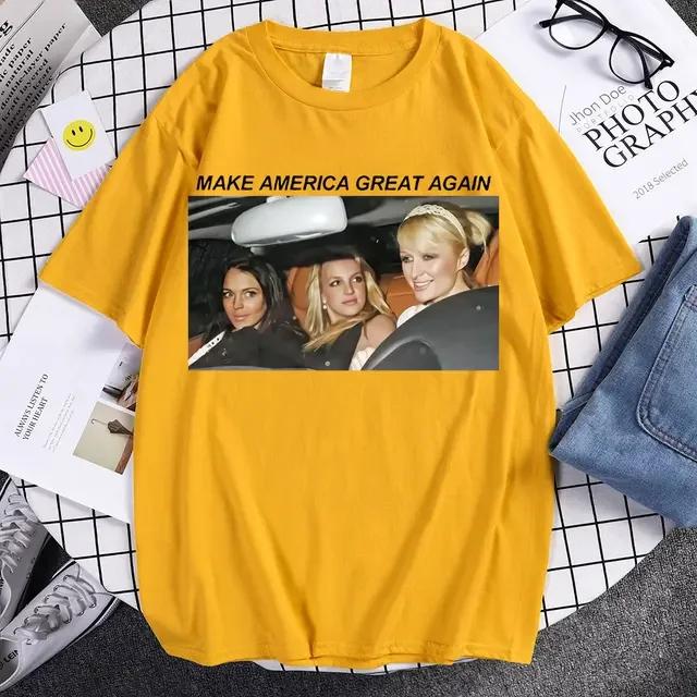 New Style T Shirt Britney Make America Great Again Tees Fashion T Shirt Summer Casual Tops Unsiex Funny Trip TShirts Streetwear