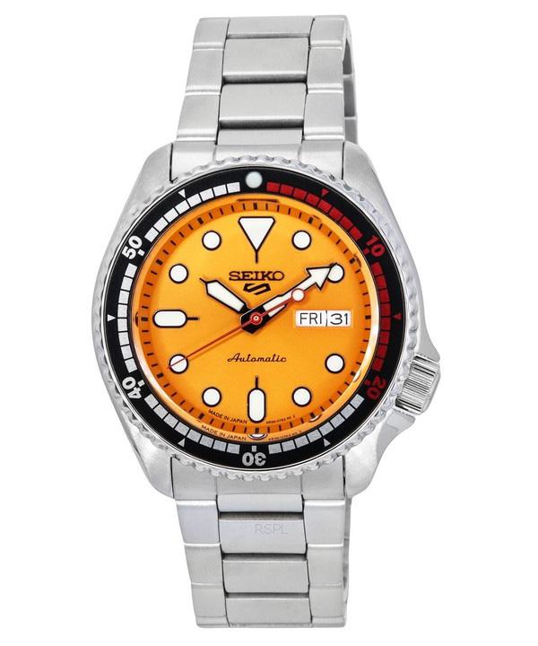 

Seiko 5 Sports SKX 55th Anniversary Limited Edition с оранжевым циферблатом, 24 камня, автоматические мужские часы SRPK07J1 100M