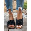 Wedge Slippers Women's Summer 2025 New Flower Cut-out Platform Plus Size Open-toe Sandals