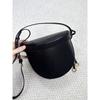 2025 New niche design first layer matte suede semi-round saddle bag fashion high-end single shoulder messenger women's bag