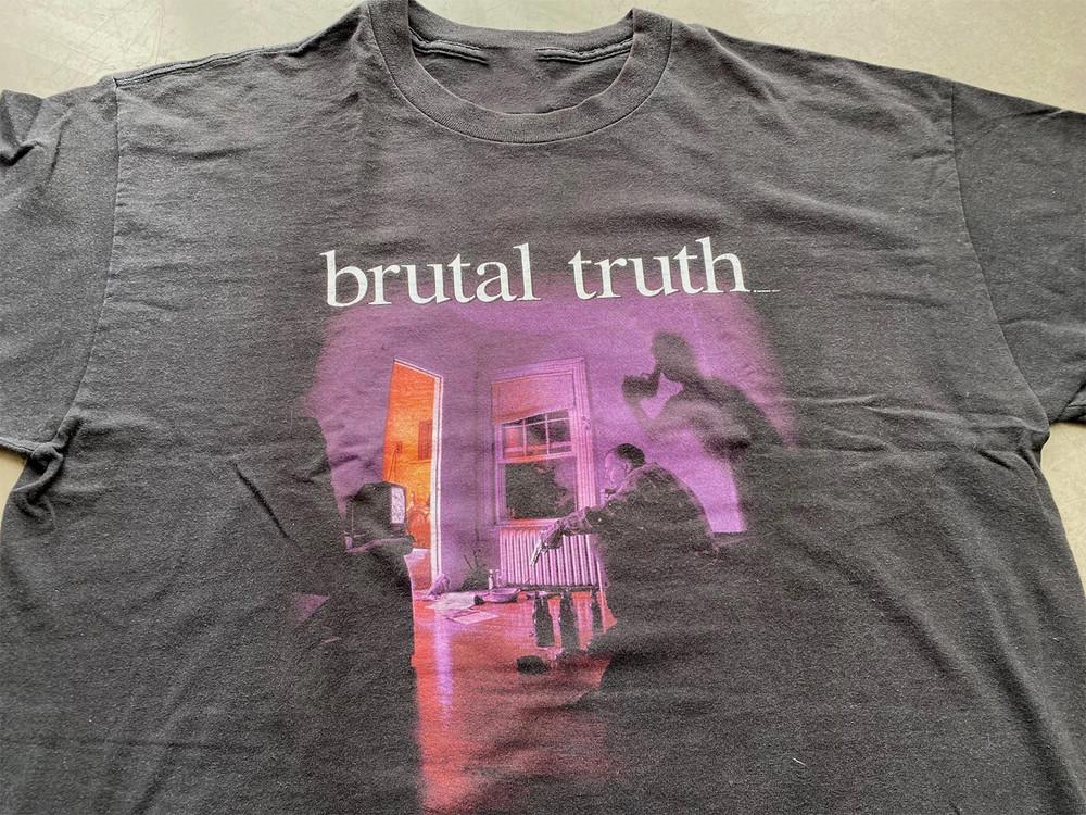 Brutal Truth Gift For Friends Black T-Shirt Cotton All Size HE358 Unisex T-Shirt L