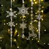 Transparent Acrylic Snowflake Pendant Decorations Icicle Ornaments Set  Wedding Decor