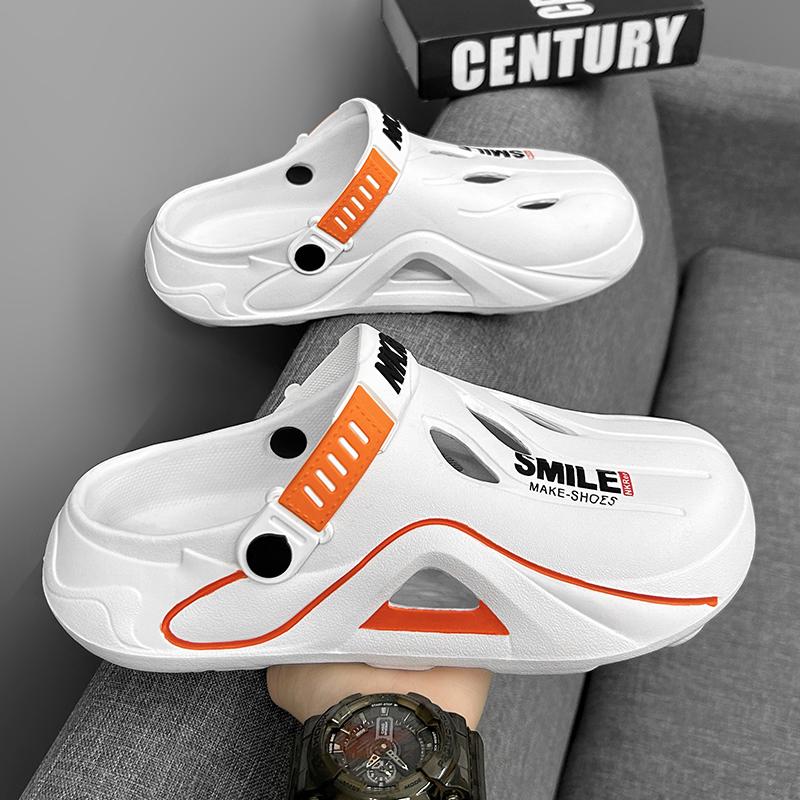 Men's Summer Beach Sandals Unisex Casual Garden Clogs Outdoor Wide Toe Cross Sandals for Ladies Non Slip House Shower Slippers