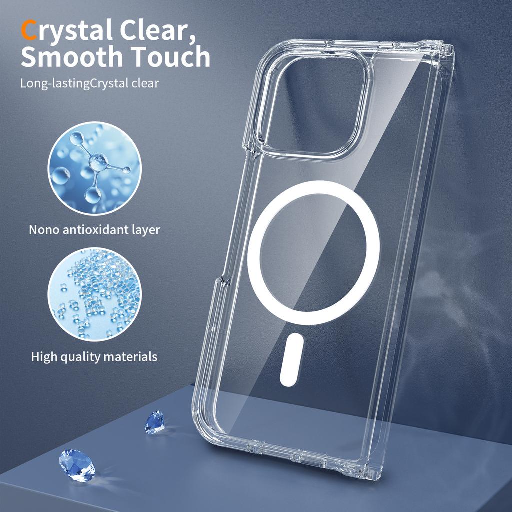 Amazon Is Suitable for Google 11Profold Folding Mobile Phone Case, Transparent Magnetic Suction 11a Anti-drop Protective Case Wholesale.
