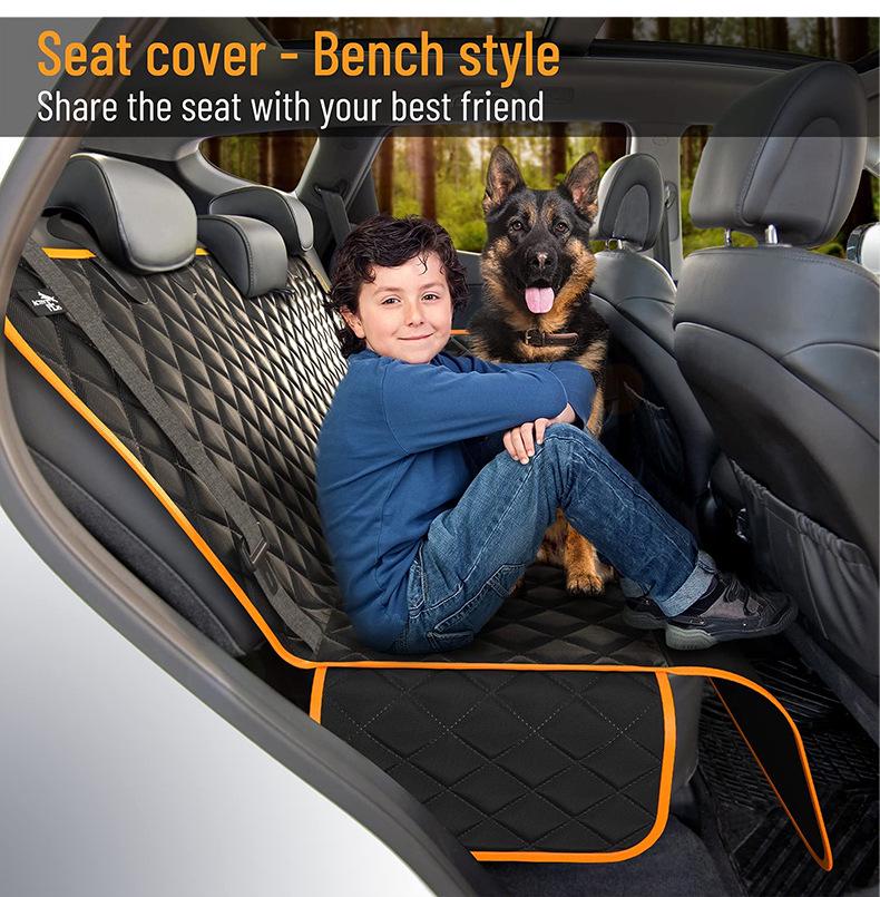 Pet Dog Seat Cover for Car – Rear or Front, Anti-Stain Mat for Medium/Large Dogs, Travel Essential