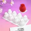 Flexible Rose Buds Silicone Molds 8 Cavity For Bakery Kitchen Use Mousse Cakes Chocolate Dessert Making Mould