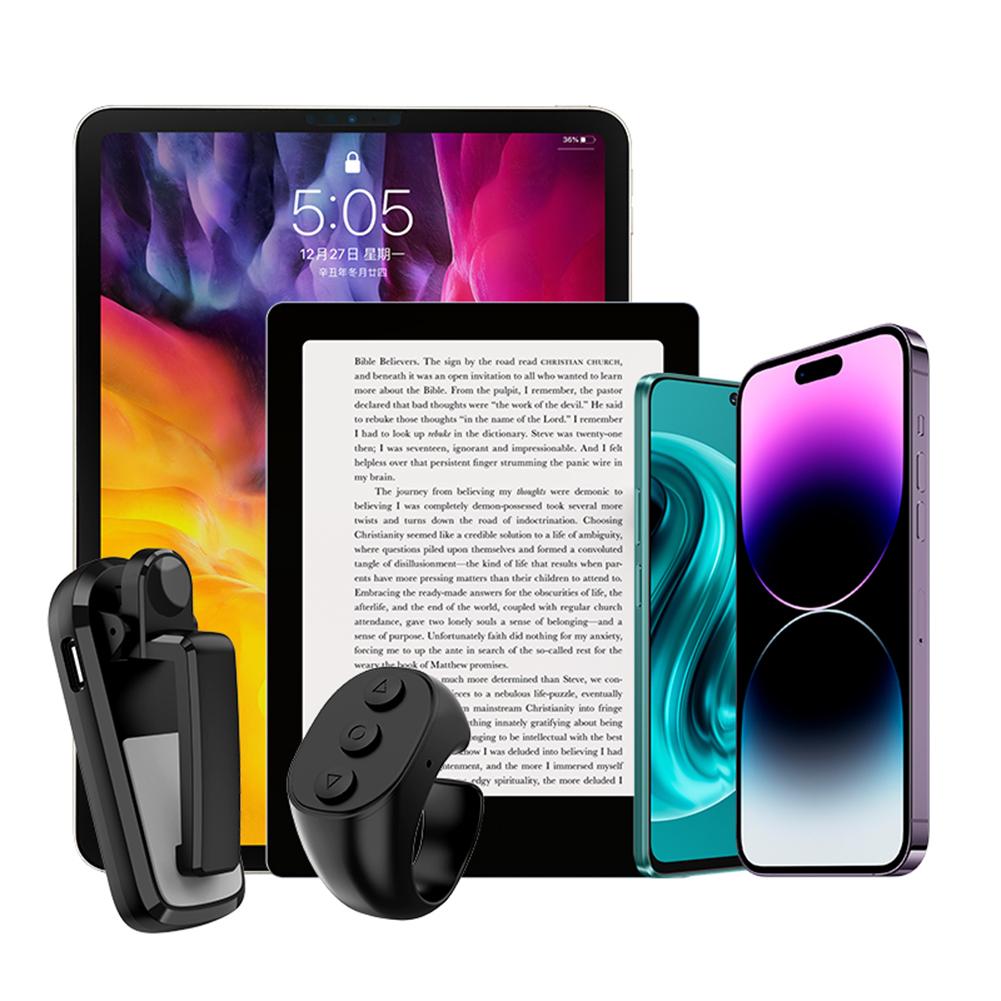 Remote Control Page Turners Lightweight Fingertip Ring RC Page Turners Wireless Remote Tablets Page for E-book Clicker Accessory