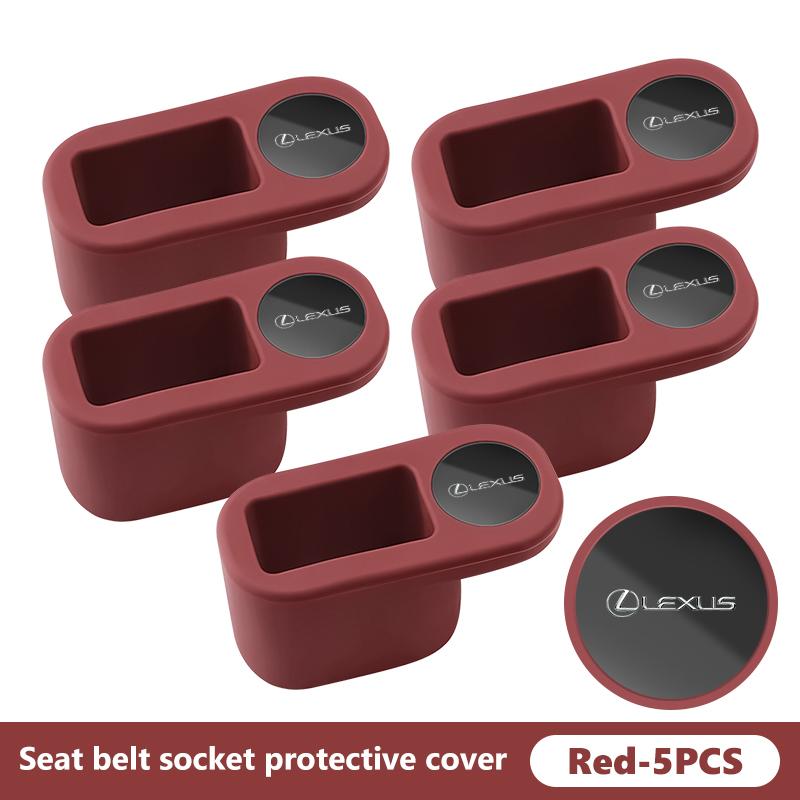 For Lexus TPE Car Seat Belt Socket Protective Cover Interior Accessories IS350 ES350 IS250 IS460 IS220h IS300 LX570 UX250h