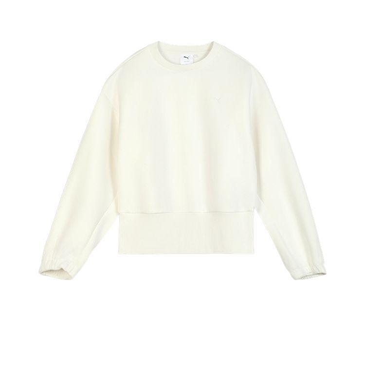 PUMA Толстовки Женские Теплые Белые С Круглым Вырезом Умеренный Обычный 633475-87 L