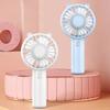 Portable Handheld Fan USB Rechargeable 300mAh Eyelash Mute Cooler Pocket Handheld Fan for Desktop Student Dormitory Office