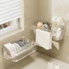 Wall Mounted Kitchen Sink Drain Rack Waterproof Suction Cup Sponge Holder Rag Storage Rack  Kitchen