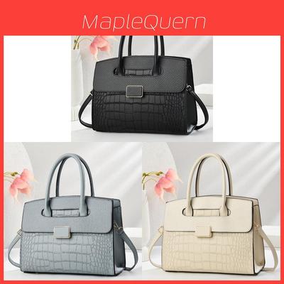 Pu Stone Pattern Tote Bag With Zipper Closure For Daily Use
