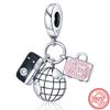New 925 copper Original Pink Series Boy Love Girl Mom Unicorn Butterfly Infinite Heart Beads Fit Pantaro Charms Bracelet Zircon