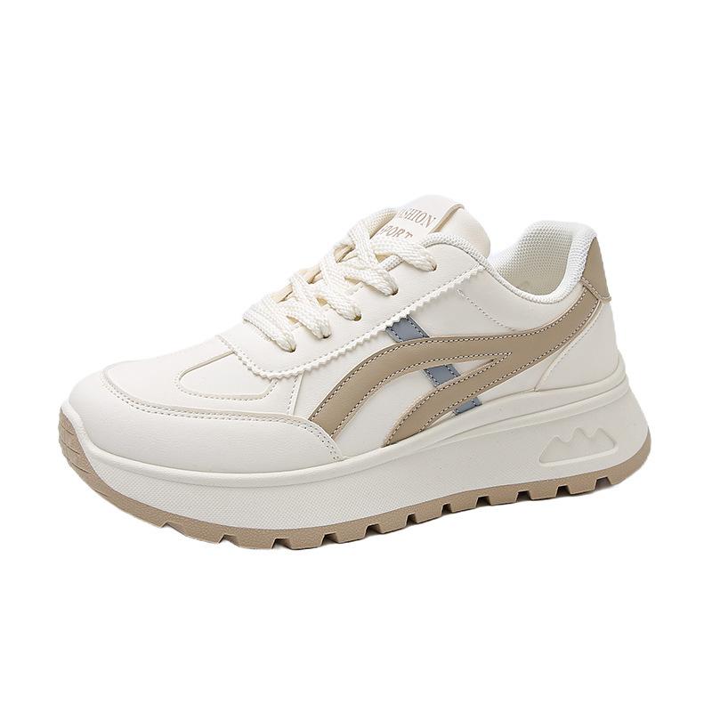 Atmungsaktive koreanische Version von Sommerschuhen mit dicker Sohle für Damen, kleine weiße Schuhe, erhöhende Sportschuhe für Damen, vielseitige neue lässige Dad-Schuhe f