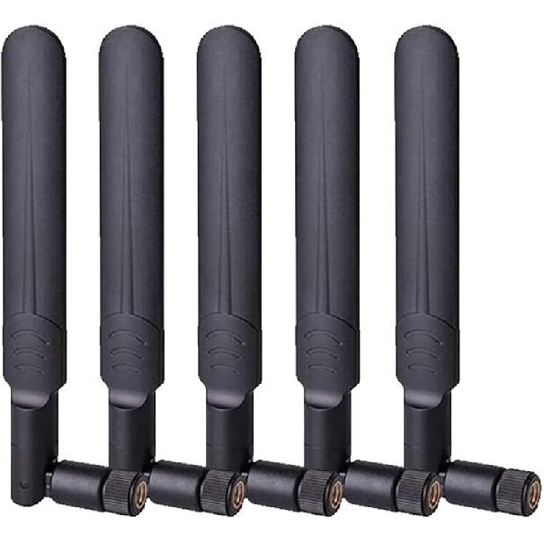 5pcs Dual Band WiFi Antenna 2.4GHz 5/5.8GHz 3dBi RP-SMA Male Antenna for Wireless Vedio Security IP Camera Recorder Surveillance Recorder Truck