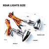 WTZMOTO Motorcycle Rear Directional Light LED Chrome