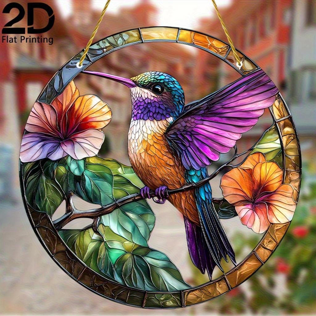 2D Flat Acrylic Is A Charming Hummingbird Decoration That Does Not Require Batteries/electricity. It Is A Unique Indoor/outdoor Decoration, Versatil