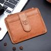 Anti-degaussing Design Short Snap Button Zipper Closure Faux Leather Men Wallet Multiple