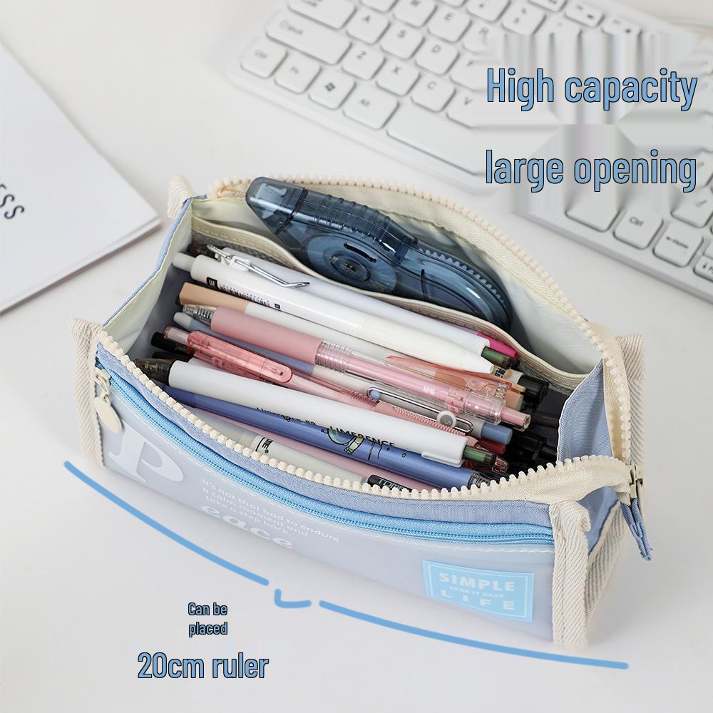 Large Capacity TPU Pencil Case for Junior High Students - Cute and Stylish Design