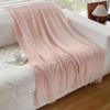 Color-Woven Cross-Ins Throw: Versatile Sofa & Bed Blanket, No Shedding