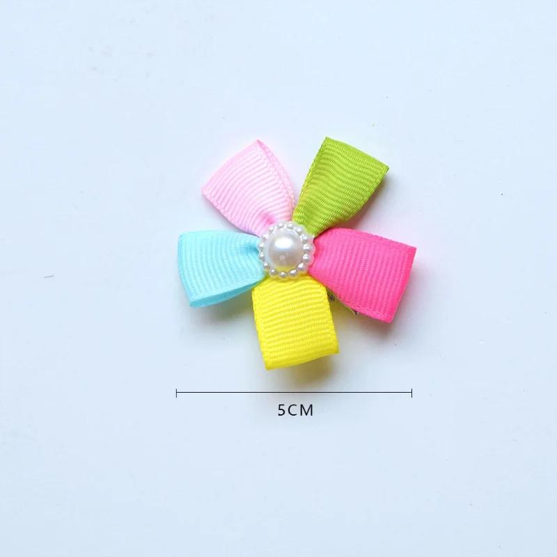 

Pet Hair Accessories Colorful Pearl Flowers Pet Hair Clips Pet Dogs Cats Hair Accessories Pet Dress Up Tool Pet Supplies