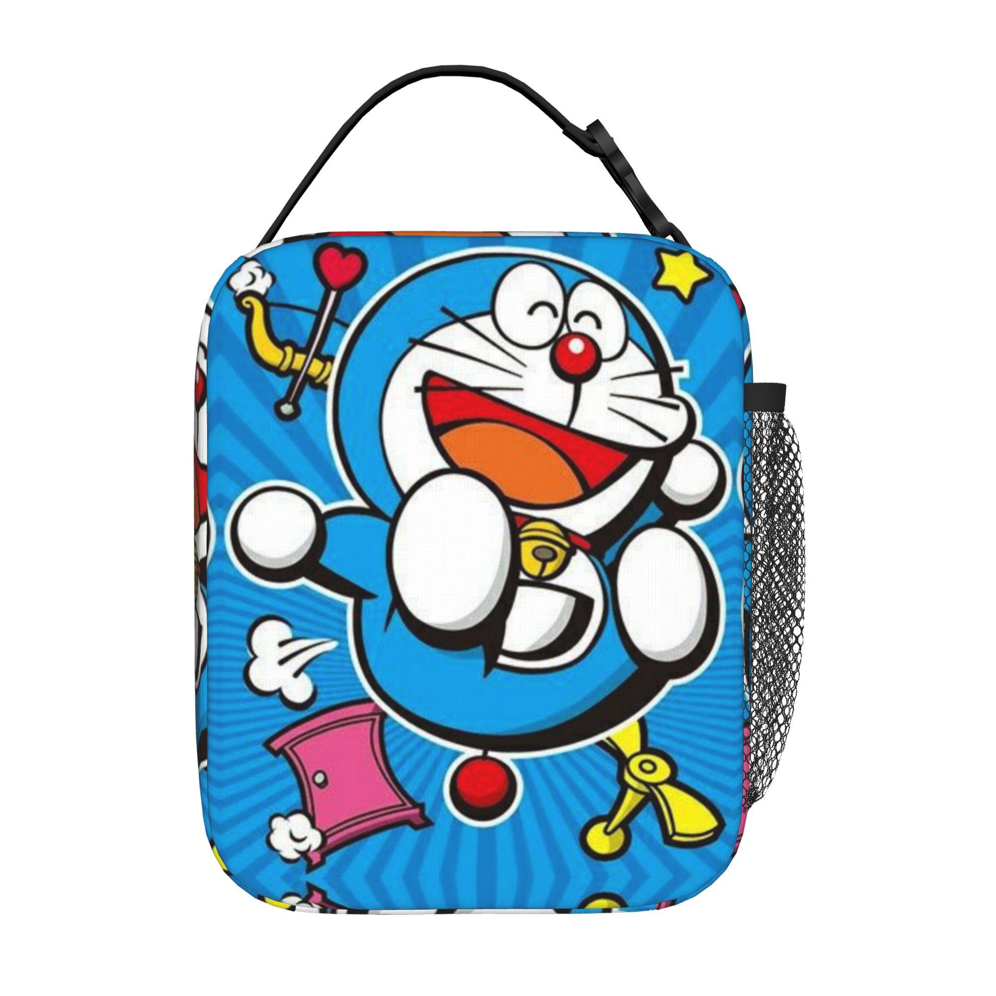 Back to school season Doraemon Snack Bag Blue Friend Large Capacity Good Quality Portable Food Organizer Lunch Bag One Size