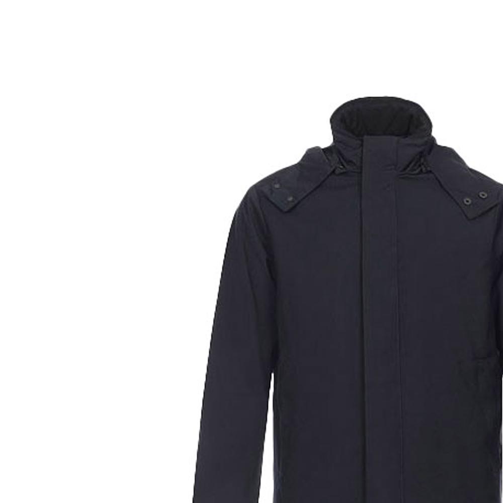 EMPORIO ARMANI Coats Men's Blue Hooded Moderate Straight Fit 6Z1L72-1NWGZ-0948