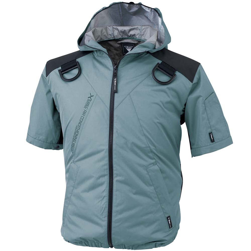 

XEBEC Куртка-блузон с ремнем для кондиционирования воздуха Сине-серый Теплоотражающий Короткий рукав (закрытый) XE98105-43-5L